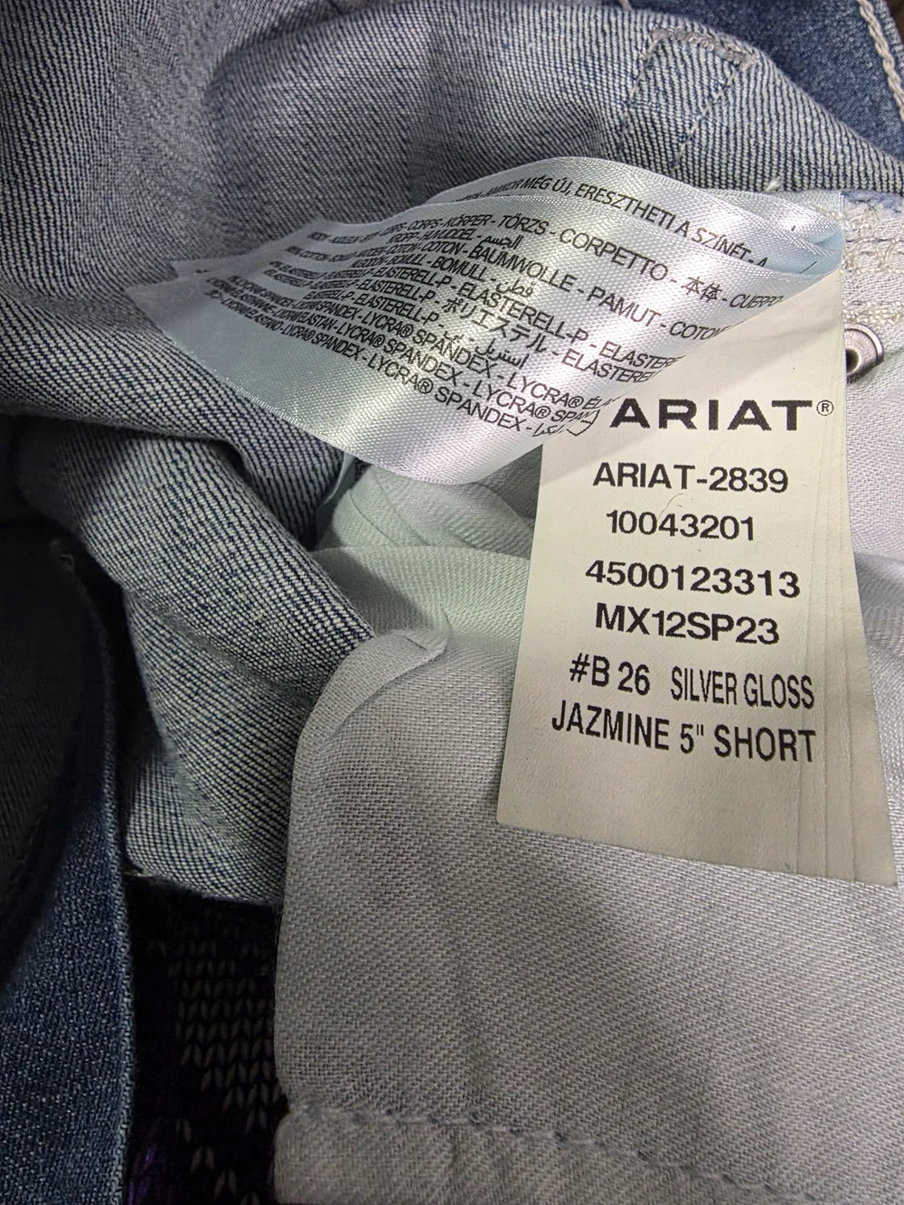 Ariat Metallic Silver Women's Shorts